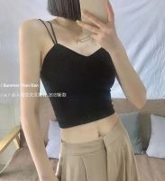 พร้อมส่ง เสื้อในสปอร์ตบราแต่งสายไขว้หลังผ้าร่องนิ่มใส่สบายใส่เป็นซับใน หรือเดี่ยวๆ แมทเสื้อคลุมก็เก๋มากคร่า LG067