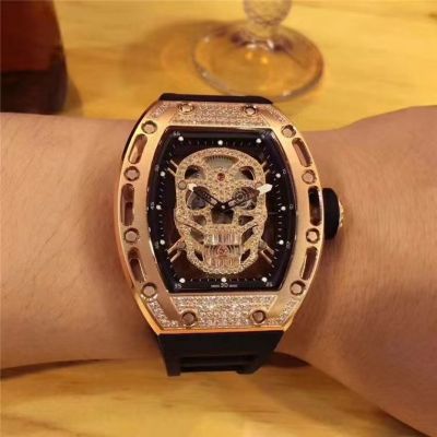 【Hot seller】 Domineering large dial fully automatic mechanical watch 2022 new mens top ten famous brand hollow waterproof