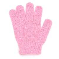 ถุงมือขัดผิว Polyester 5-Finger Design Body Scrub Mitt for Deep Cleaning