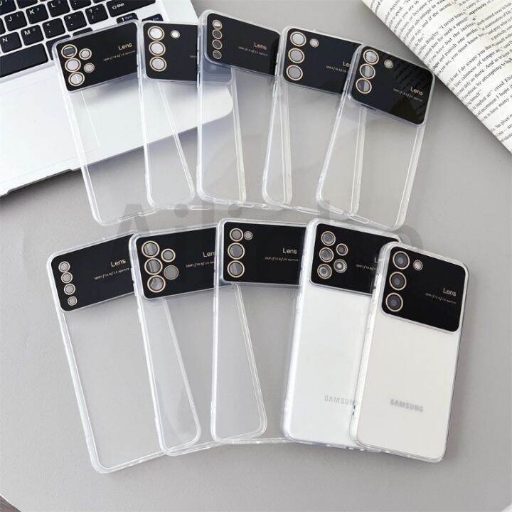 ฝาครอบโทรศัพท์-samsung-กันชนหลัง-a13-galaxy-แบบใส-a53-a73-5g-หน้าต่างใหญ่เคสโทรศัพท์ตัวปกป้องกล้องถ่ายรูปกันน้ำได้5g