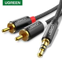 Ugreen สายเคเบิล RCA ไฮไฟสเตอริโอ2RCA ถึง3.5มม. สาย AUX เสียงแจ็ค RCA 3.5 Y ตัวแยกสายสำหรับเครื่องขยายเสียงโฮมเธียเตอร์