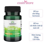 Viên uống Swanson DHEA 50mg 120 viên Higher Potency hỗ trợ cân bằng cảm