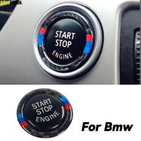 Start Stop Engine Mobil ปุ่มเปลี่ยนฝาครอบสติกเกอร์สำหรับ BMW 1 3 5ชุด E87 E90 E91 E92 E93 E60 X1 X3 X5 X6 Z4ตกแต่งอัตโนมัติ