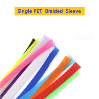 30/10M 4mm Single PET Braided Cable Sleeve สายเคเบิลถักแขนไนล่อนขยายได้ USB ข้อมูลสายแป้นพิมพ์ตัวป้องกันแบบครอบสาย