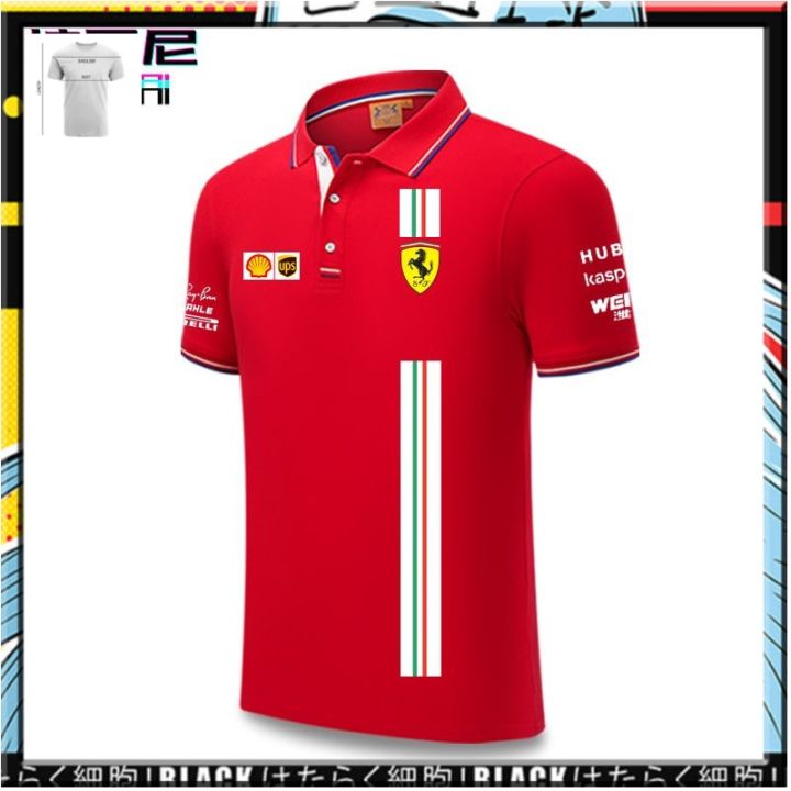 F1 Scuderia Ferrari team custom overalls Leclerc Sainz racing suit POLO ...