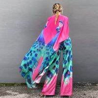 Free Spirit Chiffon Coat Wild Animal Print Long Kimono Summer Breezy Beachwear Women Tops Duster Robe Miami Boho Vibe Resortwear