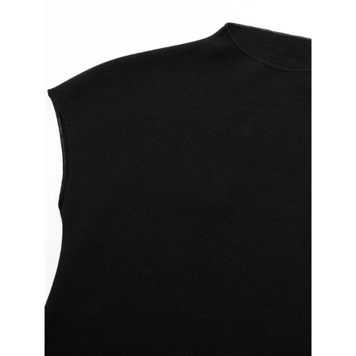 ชุดเดรสถักสีดำสำหรับผู้หญิง-traf-2023ชุดเดรสถักสีดำแขนกุดคอสูงผู้หญิงชุดกระโปรงสั้นที่สง่างามชุดเดรสบอดี้คอนขนาดเล็กชุดเดรสปาร์ตี้