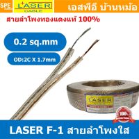 ???..โปรเด็ด.. [ 100 เมตร ] LASER F-1 สายลำโพง ใส F 1 สายสัญญาณ Speaker Cable สายต่อลำโพง Twins Cable สายไฟคู่ ทองแดงแท้ 2C x 0.2 sq... ราคาถูก???? ขายดี แนะนำ KONIG ตรงปก