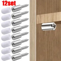 1/12Set Cross Self-tapping Screw with Rubber Sleeve Laminate Support Homemade Wardrobe Cabinet Glass Hard Nonslip Partition Nail