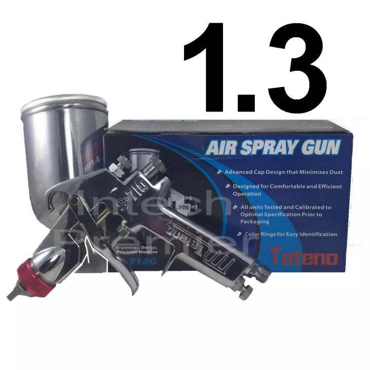 กาพ่นสี พ่นแลกเกอร์ 1.3 & 1.5 spray gun S710 แบบถ้วยข้าง