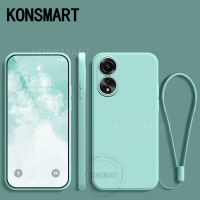 KONSMART เคสซิลิโคนเหลวนิ่มสำหรับ OPPO A38 A58 A78ปลอกโทรศัพท์มือถือป้องกันสายคล้องเอ็นเอฟซี4G OPPOA38