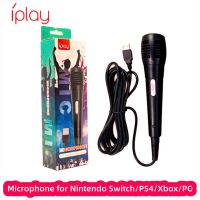 Iplay ไมโครโฟน HBS-221สำหรับ Nintendo Switch/Switch OLED/Switch Lite/PS4/Xbox/PC/เครื่องเล่นเกม NS ไมโครโฟนแบบมีสายปลั๊กแอนด์เพลย์พร้อม Kabel Set USB 3M