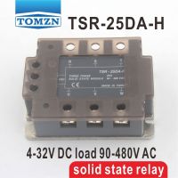 TSR-25DA-H สามเฟสแรงดันสูงประเภท SSR อินพุต4-32V DC โหลด90-480V AC เฟสเดียว AC Solid State Relay