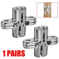 1 Pair Invisible Hinges Cross Hinge Hidden Concealed Cabinet Hinge Cupboard Door Wooden Boxes For Folding Window Furniture Door Hardware Locks