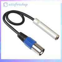 สาย3Pin XLR 0.3M ตัวผู้ถึงอะแดปเตอร์เคเบิ้ลเสียงแจ็คสเตอริโอตัวเมีย6.35มม.