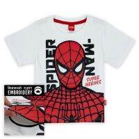 Marvel Boy Spider-Man T-shirt - เสื้อยืดเด็ก สไปเดอร์แมน ตัดต่อซาลาเปาเป็นกระเป๋าใส่ของได้  สินค้าลิขสิทธ์แท้100% characters studio