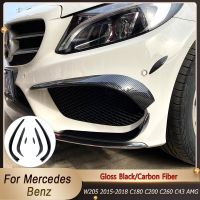 Car Front Fog Lamp Grill Grille Decorative Covers Stickers For Mercedes Benz C Class W205 2015-2018 C180 C200 C260 C43 AMG