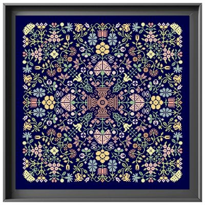 【CC】 A cross stitch kit Dreampattern 18ct 14ct 11ct deep blue embroidery needlework wall decor