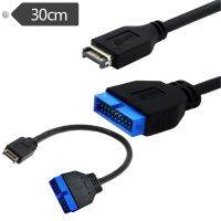 Kabel Ekstensi Header 20Pin USB 3.1 Panel Depan Header Ke USB 3.0 30Cm untuk Motherboard ASUS