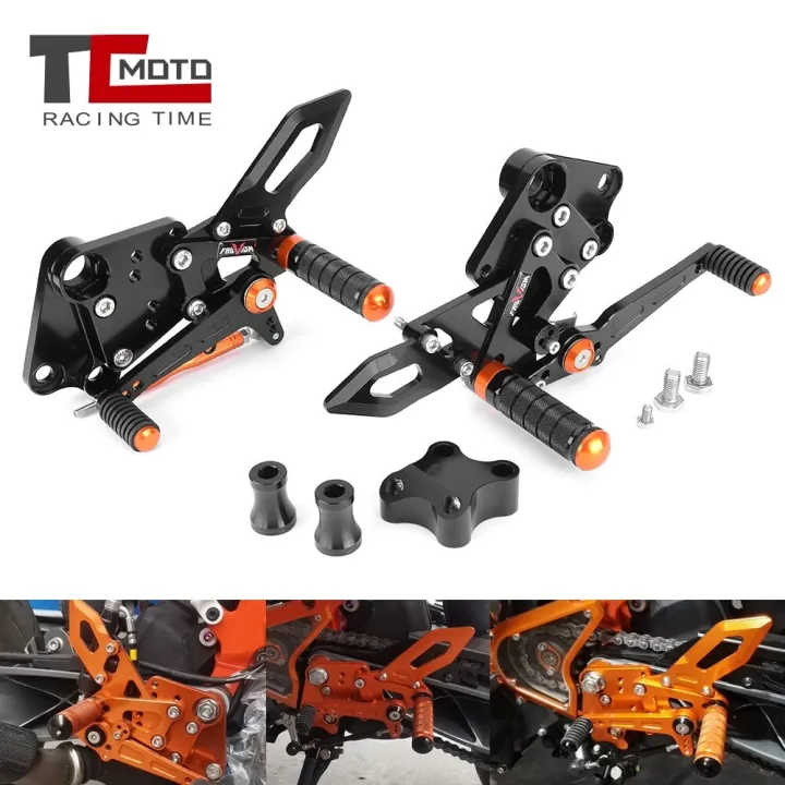 FOR DUKE 390 Duke390 CNC Adjustable Rear Set Rearsets Footrest For KTM