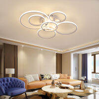 Hot Modern led Chandelier lamp New RC Dimmable APP Circle rings designer for living room bedroom ceiling chandelier fixtures