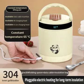 Electric Heating Insulated Lunch Box Usb Rechargeable Stainless