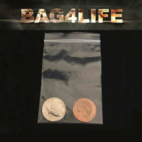 Bag4Life (1เหรียญสหรัฐครึ่งดอลลาร์และดีวีดี) เทคนิคมายากล C Lose Up Street ภาพลวงตากลไก P Rop ชื่อเหรียญผ่านถุงพลาสติกใส