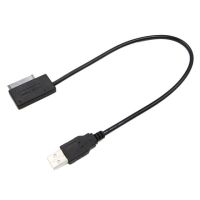 Usb 2.0 Mini Sata Ii 76 13pin ตัวแปลงอะแดปเตอร์ไดรฟ์ออปติคัล Lapcd/Dvd Rom สายข้อมูลสายเคเบิลอะแดปเตอร์สำหรับโน้ตบุ๊ค