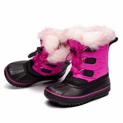 ((กันน้ำซึมพร้อมลุยหิมะ)) รองเท้าบูทกันหนาวเด็ก  บูทกันหนาวเด็กผู้หญิง Snow Boots บู๊ทกัหนาวเด็ก บูทลุยหิมะเด็ก รองเท้ากันหนาวเด็ก (Size 7-9))