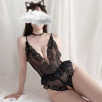 Sexy Lingerie Sexy Dew Lace Temptation Suspender Open-Range Sleepwear Pajamas Womens Hot No-Take-Off Uniform Set