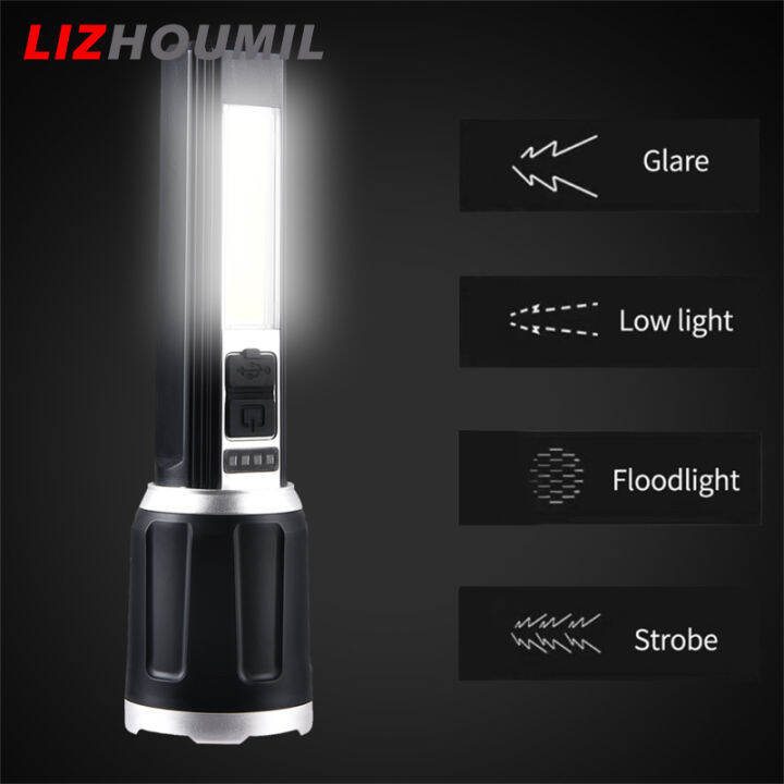 lizhoumil-ไฟฉายแสงกลางแจ้งกันน้ำแบบชาร์จ-usb-เดินป่าตั้งแคมป์โคมไฟ-cob-ไฟฉายฉุกเฉินข้าง