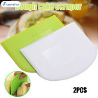 Frances 2 Pcs Dough Scraper Bowl Scraper Cutter Multipurpose for Bread Dough Cake Fondant