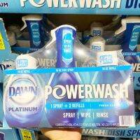 รุ่งอรุณสหรัฐนำเข้าจาน POWERWASH บนโต๊ะอาหารทำความสะอาดสเปรย์3ขวดล้างจาน