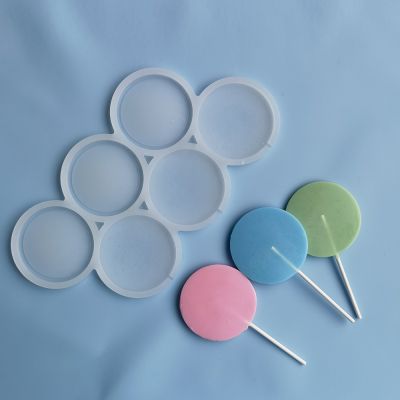 【lz】◈  DIY Round Silicone Lollipop Mold Chocolate Candy Cake Moldes Aniversário Bolo Decoração Ferramenta Baking Accessorie