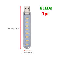 12pcs Mini Portable USB LED Book Light DC5V Ultra Bright Reading Book Lamp 3leds 8leds Lights For PC Laptop Notebook