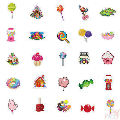 ❉ Rainbow Candy Lollipop Cupcake Dessert Series 01 Stickers ❉ 50PcsSet Waterproof DIY Decals Doodle Stickers