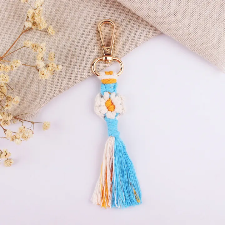 bag-accessories-colorful-bag-keychain-ins-cotton-rope-keychain-flower-woven-keychain-keychain-pendant-pure-hand-woven-keychain