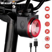 Road Bike Anti-theft Alarm Tail Lamp Automatic Brake Cycling Taillight Remote Control Bicycle Rear Light MTB Wireless Bell A8