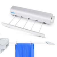 [hot]﹍✒  Retractable Indoor Clothesline Drying Hanger Wall Mounted Rack Invisible