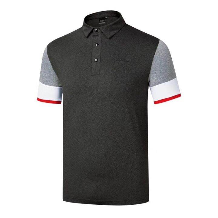 golf-clothing-mens-breathable-quick-drying-sports-short-sleeved-korean-casual-t-shirt-outdoor-polo-shirt-contrast-color-top-castelbajac-footjoy-descennte-j-lindeberg-odyssey-pearly-gates-le-coq-amazin