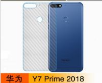 Sticker ฟิล์มใสคาร์บอนไฟเบอร์ลายเคฟล่า ฟิล์มกันรอยหลังเครื่อง  Huawei Y7 Prime (2018) สำหรับติดกันรอยด้านหลัง ปกปิดรื้วรอยเครื่อง