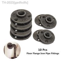 ✹▲ gadfsdfs 10 pces 1 1/2 3/4 flange decorativa ferro maleável piso/parede flanges de tubulação fundido três furos parafuso decoração da linha bsp