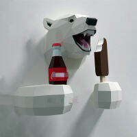 【 Cw】กระดาษ3D หมีขั้วโลกสัตว์ทะเลฤดูร้อนรุ่น Papercraft ตกแต่งบ้านตกแต่งผนังปริศนา Eductional ของเล่นของขวัญสำหรับเด็ก