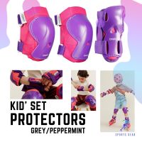 สนับ อุปกรณ์ป้องกัน ครบชุด 6 ชิ้น Kids Set Of Inline Skate Protectors Play - Pink SKATEBOARD  สเก็ตบอร์ด  Scooter สกู๊ตเตอร์ รองเท้าสเก็ต Roller Skate โรลเลอร์สเก็ต