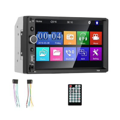 1 Set 7Inch Car Touch Screen MP5 Player Wireless CarPlay Car Portable Radio Bluetooth MP5 7520 Black