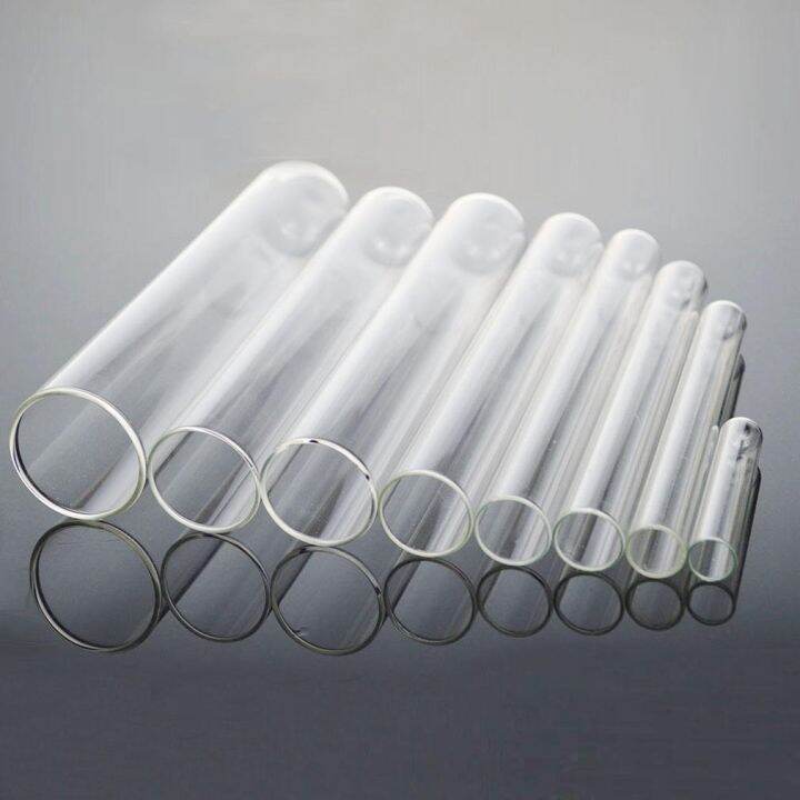 glass-test-tube-flat-mouth-round-bottom-high-temperature-resistance-15x15018x18020x200-experimental-consumables-customized-any-size