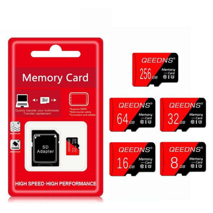 [TAI SIE] การ์ดความจำหน่วยความจำขนาด128GB 64GB,32GB 16GB 8GB การ์ดจอไมโครเอสดี Class10 C10 8 16