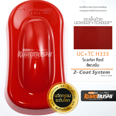 UC+TC H333 สีแดงเข้ม Scarlet Red  2-Coat System สีมอเตอร์ไซค์ สีสเปรย์ซามูไร คุโรบุชิ Samuraikurobushi