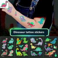 【YF】 New Childrens Cartoon Animal Luminous Tattoo Stickers Body Art Arm Fake Tatoos for Kids Child Sticker Waterproof