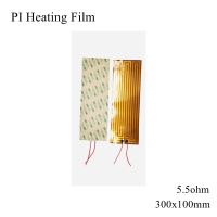 【CW】 300x100mm 5V 12V 24V 110V 220V PI Heating Film Polyimide Adhesive Electric Plate Panel Foil Engine